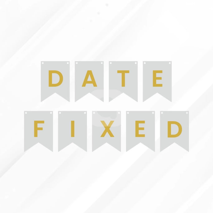 Date Fixed Letter Bunting Banner Decoration Set
