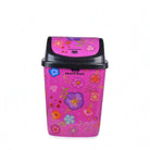 PrinceWare Dustbin Floral With Swing Lid - 13 Liters (Pack of 2)