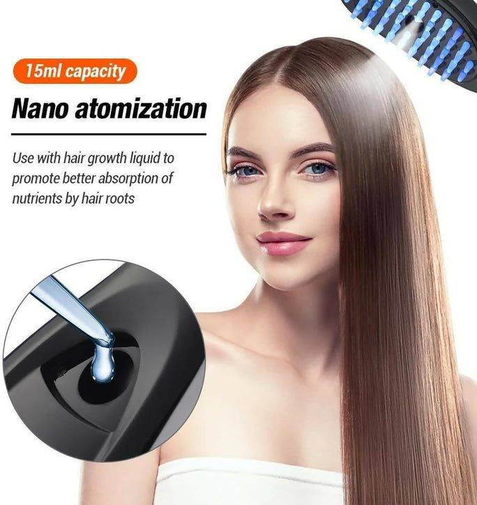 Steam Hair Comb 3D Massager for Head Ultrasonic Vibration Atomization Electric Massage Steam Hair Brush