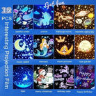 Bunny Carousel Night Light Projector, 6 Set Films Rotating LED Lamp, Star Projection Light for A Magical Nursery Atmosphere, Rotatable Rabbit Night Lamp for Kids Room Decor (Bunny Night Light)