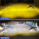 Fog Light 3-Lens LED with Hood Light - Ultra Bright Dual Color Yellow/White, Flash\Non Flash Mode, Easy Fit for Bumper, Waterproof Aluminum Body, Universal 12-80V Light for Bike, Car, Truck - Super Bright and Durable Design Bike Light