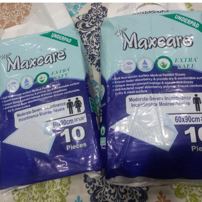 MaxCare Dignity Disposable Underpads (60 x 90 cm) – 20 Pieces Pack