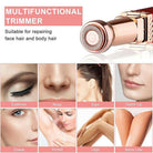 Rechargeable 2 In 1 Hair Remover Trimmer For Women, Electric Flawless Facial Machine Razor, Painless