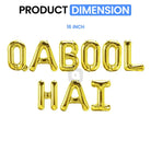 Qabool Hai Foil Letter Balloon Banner
