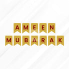 Ameen Mubarak Letter Bunting Banner Decoration Set