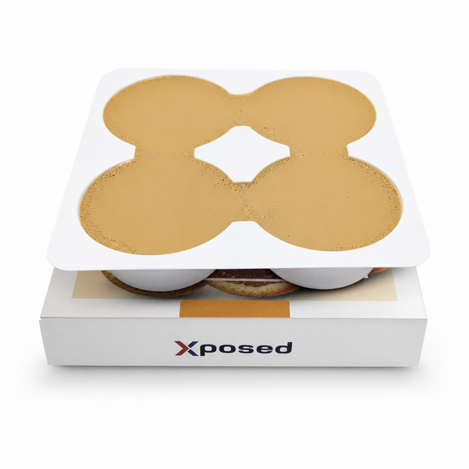Xposed Orange Hard Wax 500g – Natural Formula for Sensitive Skin (4 Discs in 1 Tray)