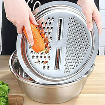 3in1 Stainless Steel Vegetable Slicer Cutter Bowl