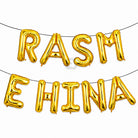 Rasm E Hina Foil Letter Balloon Banner