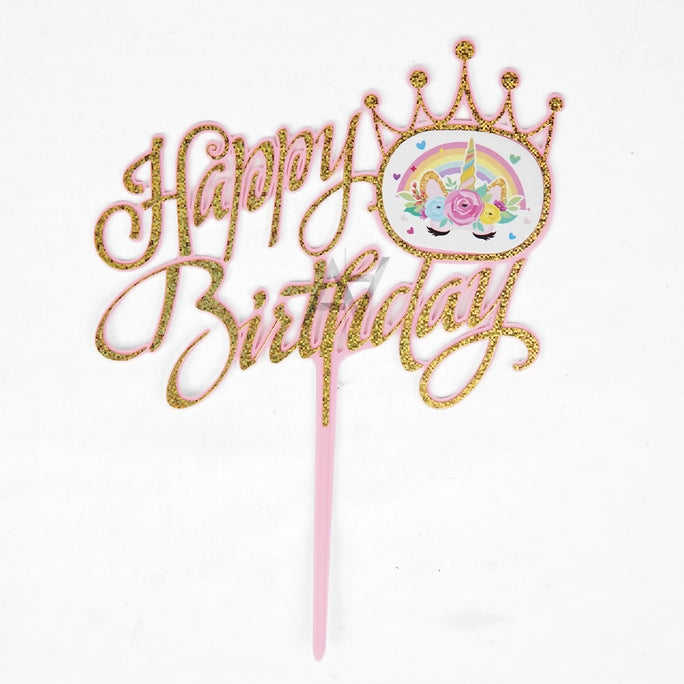 Happy Birthday Cake Topper Decoration
