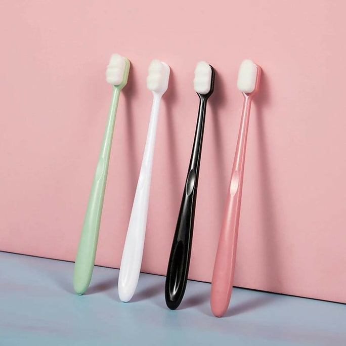 Bristle Micro Nano Toothbrush for Sensitive Teeth and Gums Care Extra Soft Silko Toothbrush for Adults and People with Braces