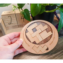Cracked Egg Wood Puzzle 7 Piece Difficult Brain Teaser