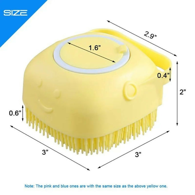 Silicon Bath Body Brush, Exfoliating Body Scurb Brush With Soap Dispenser, 2 In 1 Ultra Soft Bath Sponge Shower Brush And Body Massager,