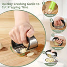 Garlic Press, Manual Garlic Press Rocker With Handle, Stainless Steel Garlic Crusher Masher, Ginger Garlic Chopper Kitchen Gadget Tool Garlic Cutter, Hand Press Tool For Garlic Paste