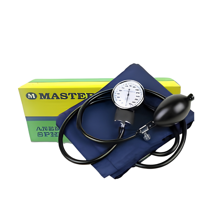 Master Original Manual Aneroid BP Apparatus with Stethoscope Set | Official Stamped Professional Dial Blood Pressure Machine & Clinical Kit