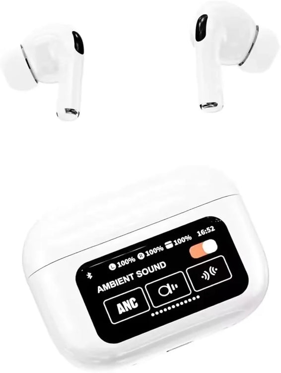 A9 Pro High Quality Sound, ENC Noise Reduction Wireless AirPods With Smart Touch Screen Control