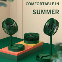 3 Speed Big Size Rechargeable Mini Folding Telescopic Fan USB Rechargeable Floor Fan For Student Dormitory Home Outdoor Camping Office Small Desktop Mini Fan