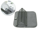 New Dish Drying Rack With Absorbent Microfiber Mat