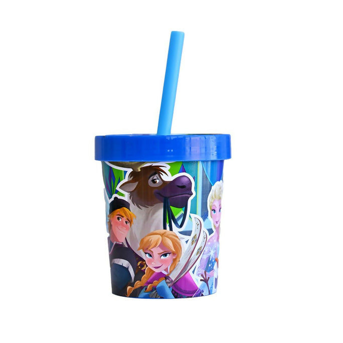 Prince Ware Ice Glass - Kids Tumbler Glass with Straw (Pack of 2)