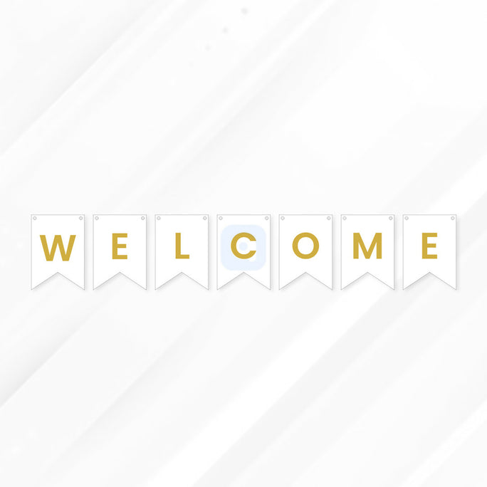 Welcome Letter Bunting Banner Decoration Set