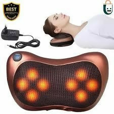 Pillow Massager With Deep Kneading Heated Massage Nodes Electric Cervical Body Massager