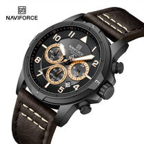 Naviforce NF8077 Expedition Leather Men's Watch with Official Warranty