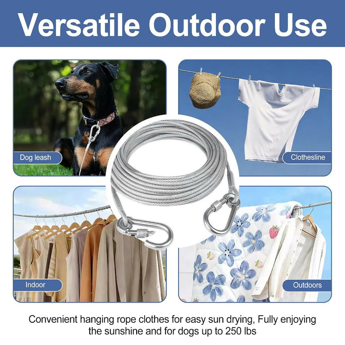 10 Meter Strong stainless steel clothesline rope clothes indoors or outdoors