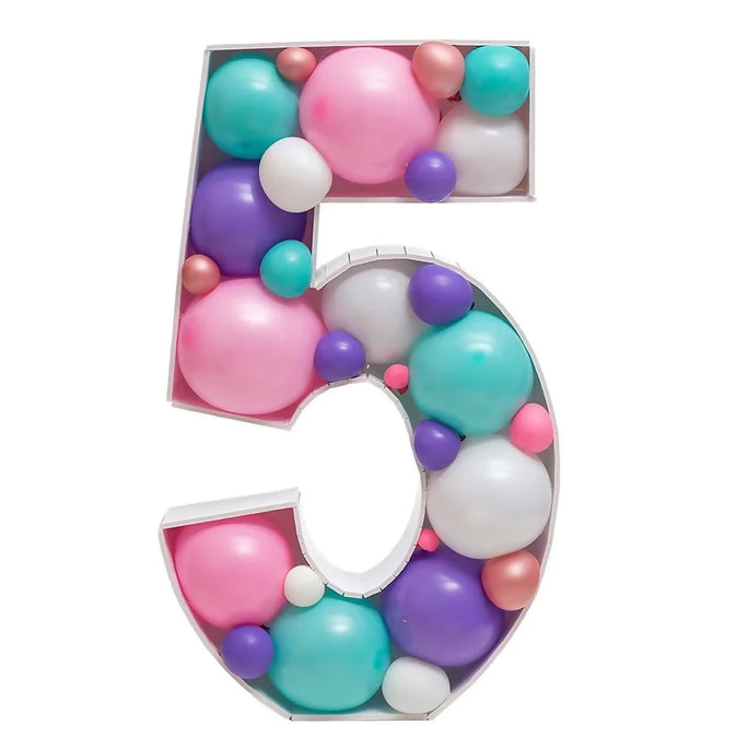 Number 5 Mosaic Balloon Decoration Frame