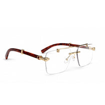 Rave Retro Square Rimless Glasses - Tortoise Edition