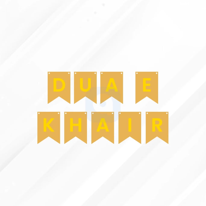 Dua e Khair Letter Bunting Banner Decoration Set