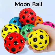 Moon Ball - Hyper Bouncy Ball - All Ages Extreme Bounce and Fun - Perfect for Active Play and Outdoor Games - Random Colors