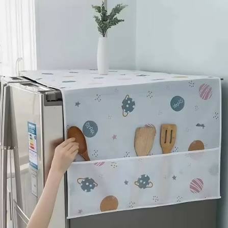 Refrigerator Cover Top Dust proof Windscreen Covers for Top Decorative Fridge Cover for Washing Machines Dryers for Friends Neighbors Random Design