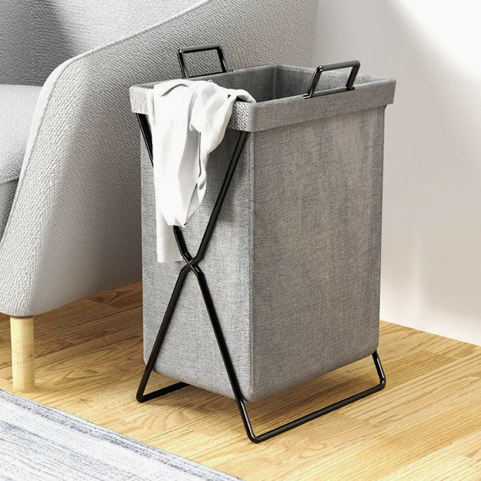 Laundry Hamper Basket With Metal Rods