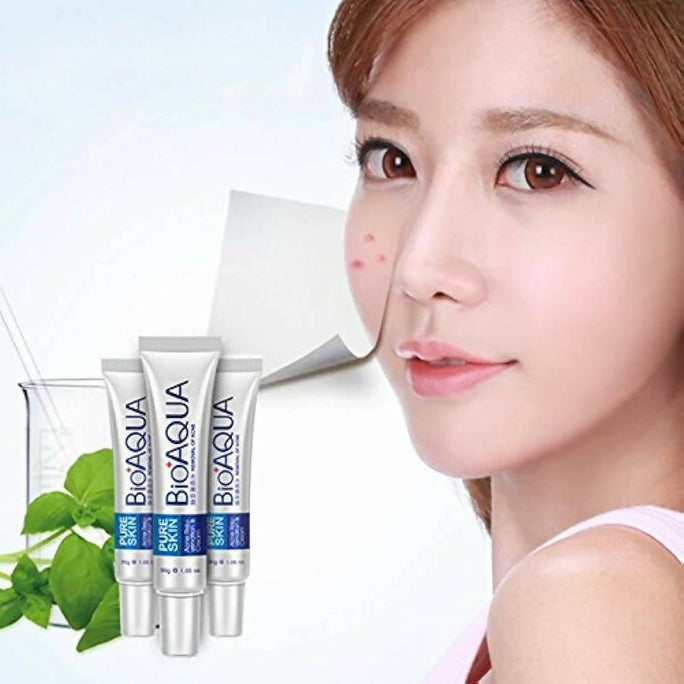 Bio Aqua Acne Cream Face Skin Care Acne Anti-Wrinkle Removal Cream Spots Scar Blemish Marks 30g