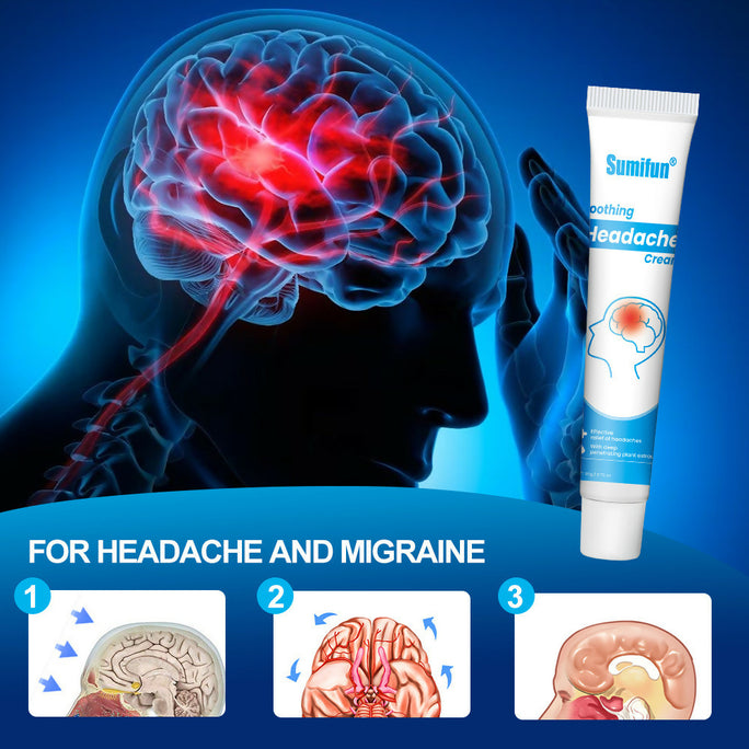 Sumifun Headache Care Cream 20g | Herbal Cooling Cream | Forehead, Temples & Neck Massage Cream | Daily Relaxing Formula