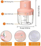 Portable Electric USB Rechargeable Fruit Vegetable Onion Garlic Cutter Mixer Blender Mincer Grinder Food Speedy Chopper Cordless
