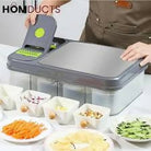 Multifunctional Vegetable Chopper with Container And Cutting Board, Suitable for Chopping