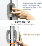Child Safety Refrigerator Lock | Self-Adhesive Double Button Childproof Freezer & Fridge Lock for Kids
