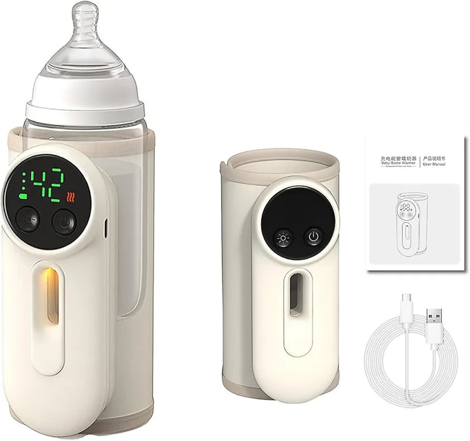 Portable Baby Bottle Warmers, Portable Bottle Warmer for Travel, Upgraded Baby Milk Warmer for Breastmilk or Formula, Bottle Warmer On The Go with Milk Volume Window, 6 Temperature Control, 8000 MAh