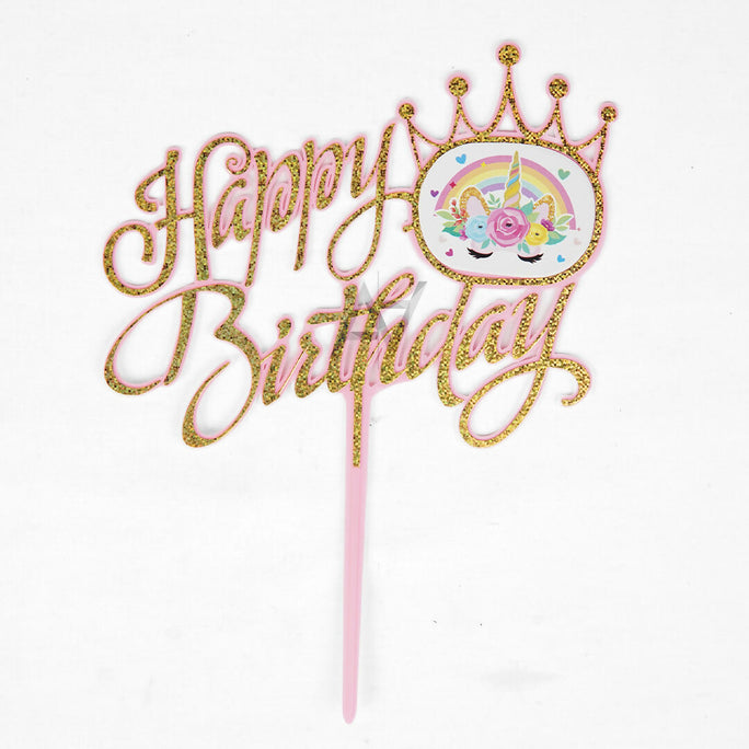 Happy Birthday Cake Topper Decoration