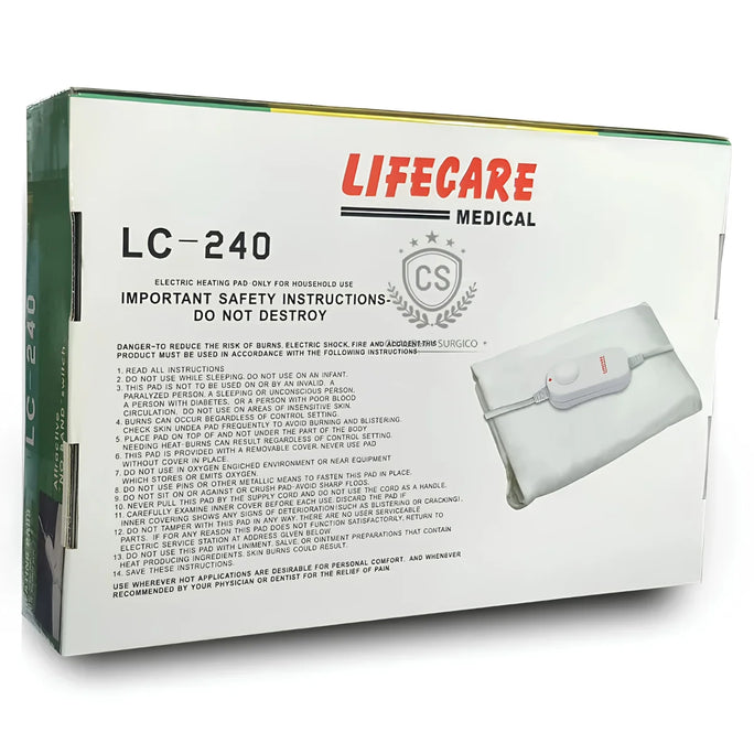 LifeCare LC-240 Electric Heating Pad – Medical Pain Relief Heat Pad