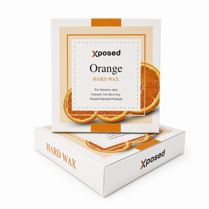 Xposed Orange Hard Wax 500g – Natural Formula for Sensitive Skin (4 Discs in 1 Tray)