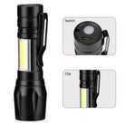 Torch - Mini LED Micro USB Charging With Cable And Case - USB Charging Powerful Flashlight 3800LM XPE COB Small Rechargeable - Flash Light Zoomab