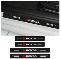 4Pcs Car Door Sill Protector, Scuff Plate Carbon Fiber Threshold Stickers, Protect Door Anti Scratch for Cars (HONDA)