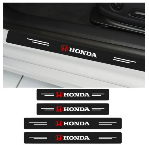 4Pcs Car Door Sill Protector, Scuff Plate Carbon Fiber Threshold Stickers, Protect Door Anti Scratch for Cars (HONDA)