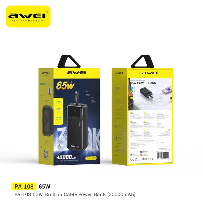AWEI PA-108 Power Bank | 30000mAh