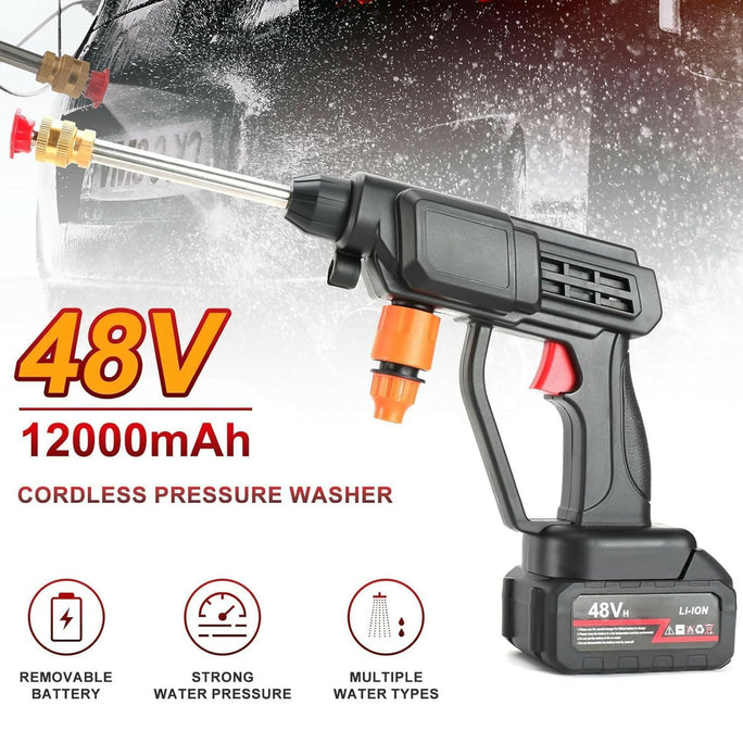 High Pressure Car Washer Spray Water Gun (Double Battery)