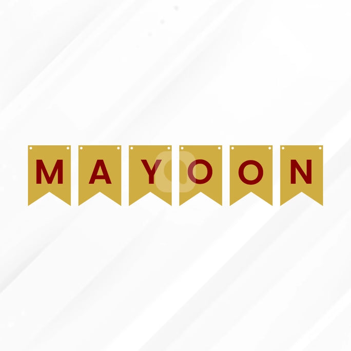 Mayoon Letter Bunting Banner Decoration Set