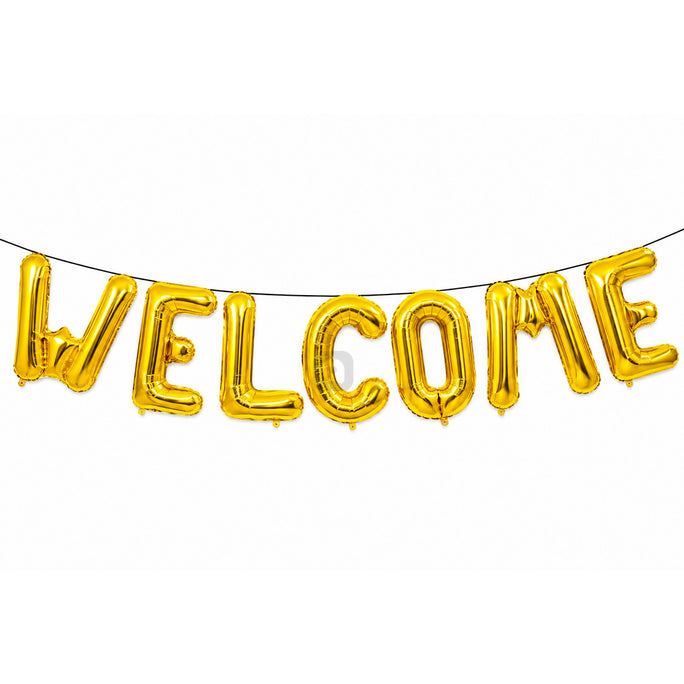 Welcome Foil Letter Balloon Banner