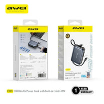 AWEI C03 Power Bank | 20000mAh