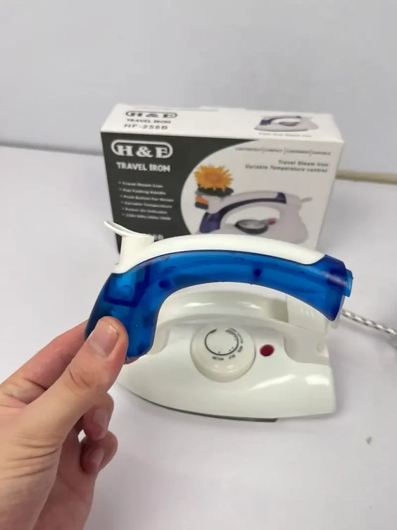 H&F Travel Iron Compact Steam Iron with Foldable Handle | 700 W